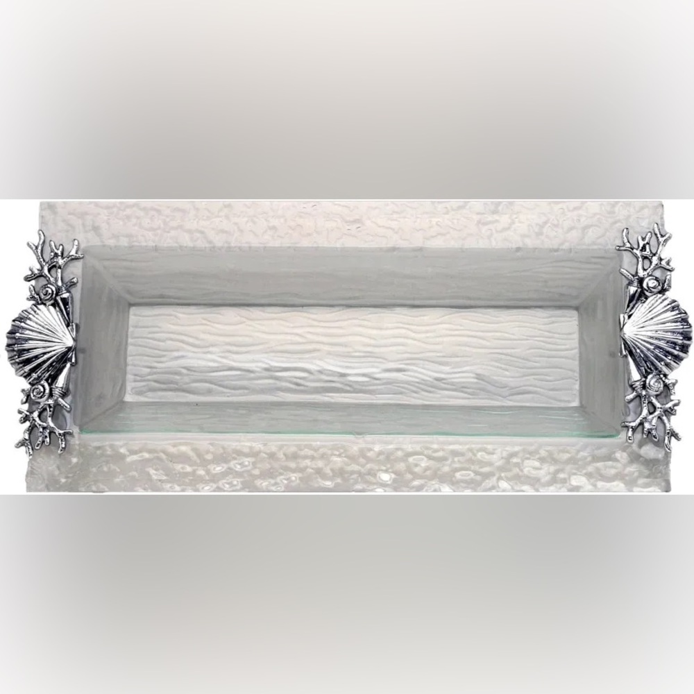 Arthur Court Designs Shell/Sea Life Oblong Tray - New in Box